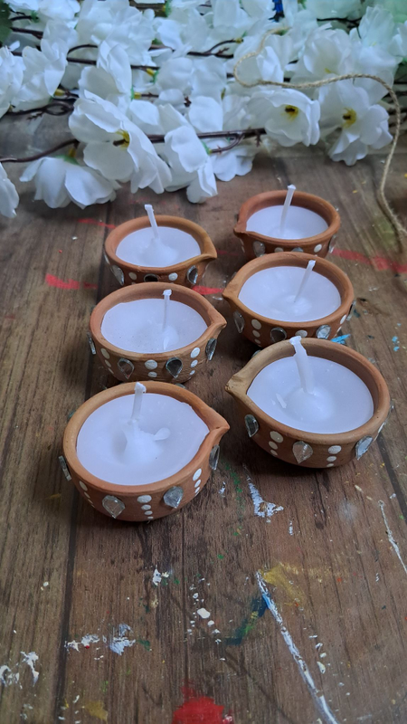 Handpainted Diya Candles
