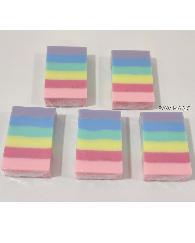 Rainbow Soap l Organic l Handmade l SLS Free l Kids Friendly (1 Soap)