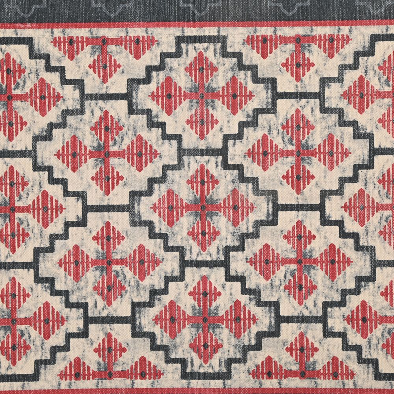 4×6ft Cotton Printed Rugs, Indian Dhurrie, Screen Print, Organic Vegetable Dye, Flat Weave, Carpet, Handmade, Flower Print #11038C